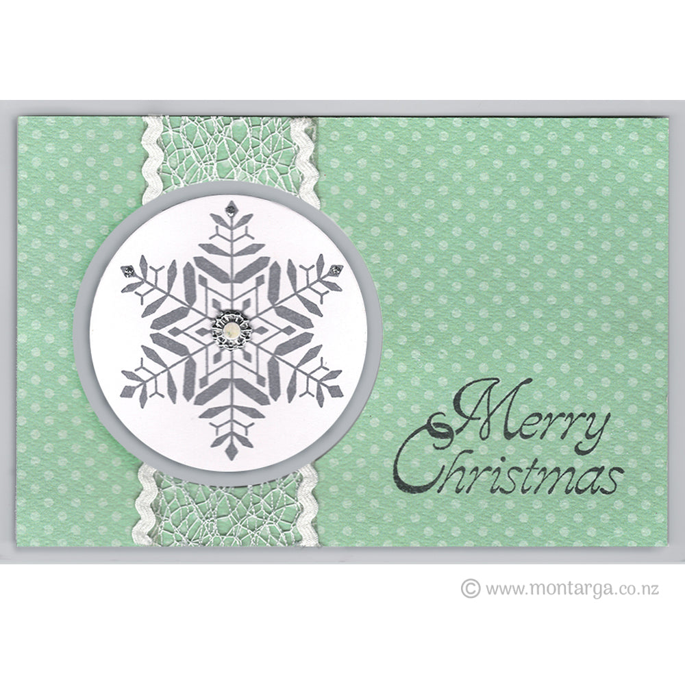 2183 E - Merry Christmas Wording Rubber Stamp