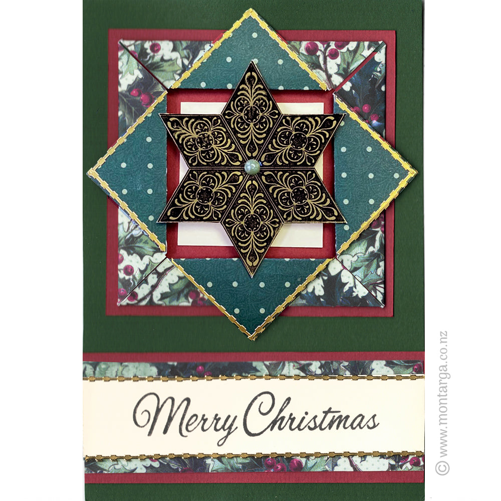Card Sample - Christmas Star with Paper Folding