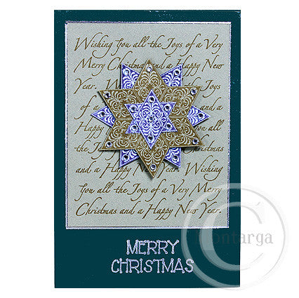 2348 I - Christmas Wording Background Rubber Stamp