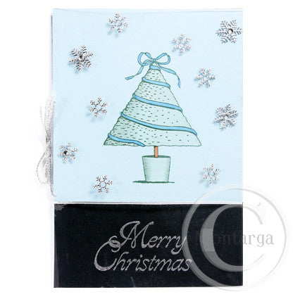 2183 E - Merry Christmas Wording Rubber Stamp