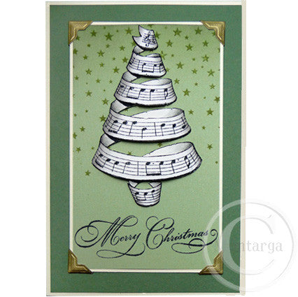 2376 FF - Merry Christmas Wording Rubber Stamp