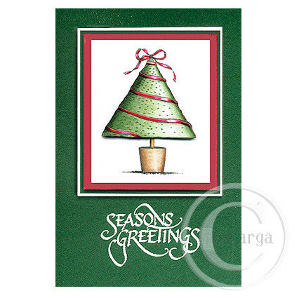 2324 E - Seasons Greetings Wording Rubber Stamp