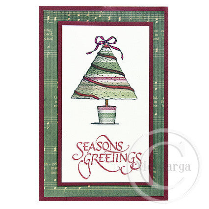 2324 E - Seasons Greetings Wording Rubber Stamp