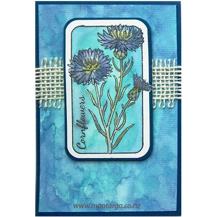 3299 GG - Cornflowers Rubber Stamp