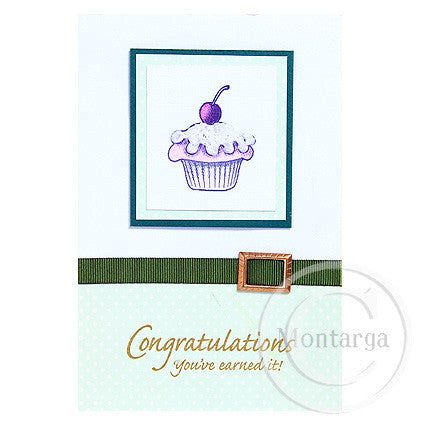 2739 B - Congratulations Wording Rubber Stamp