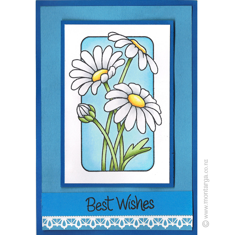 0212 B - Best Wishes Wording Rubber Stamp