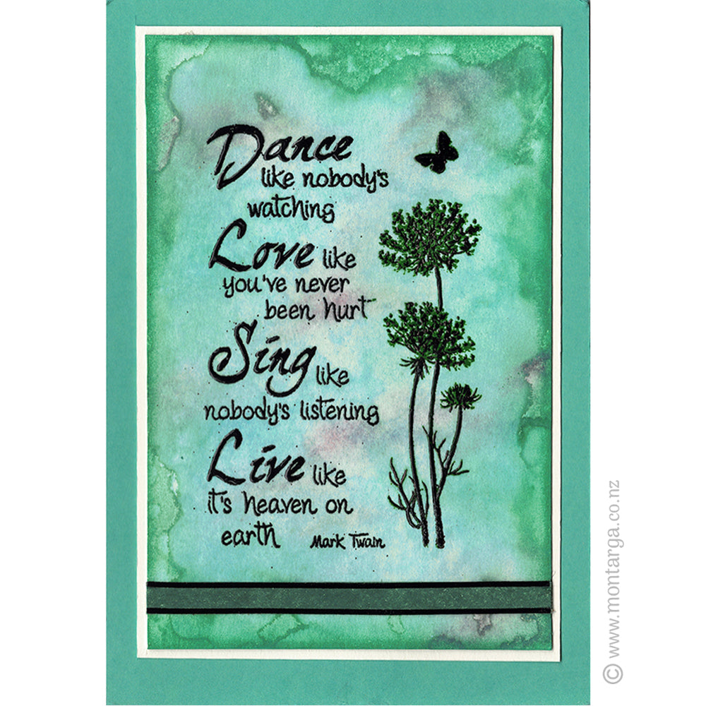 Card Sample - Dance Like - Distress Background