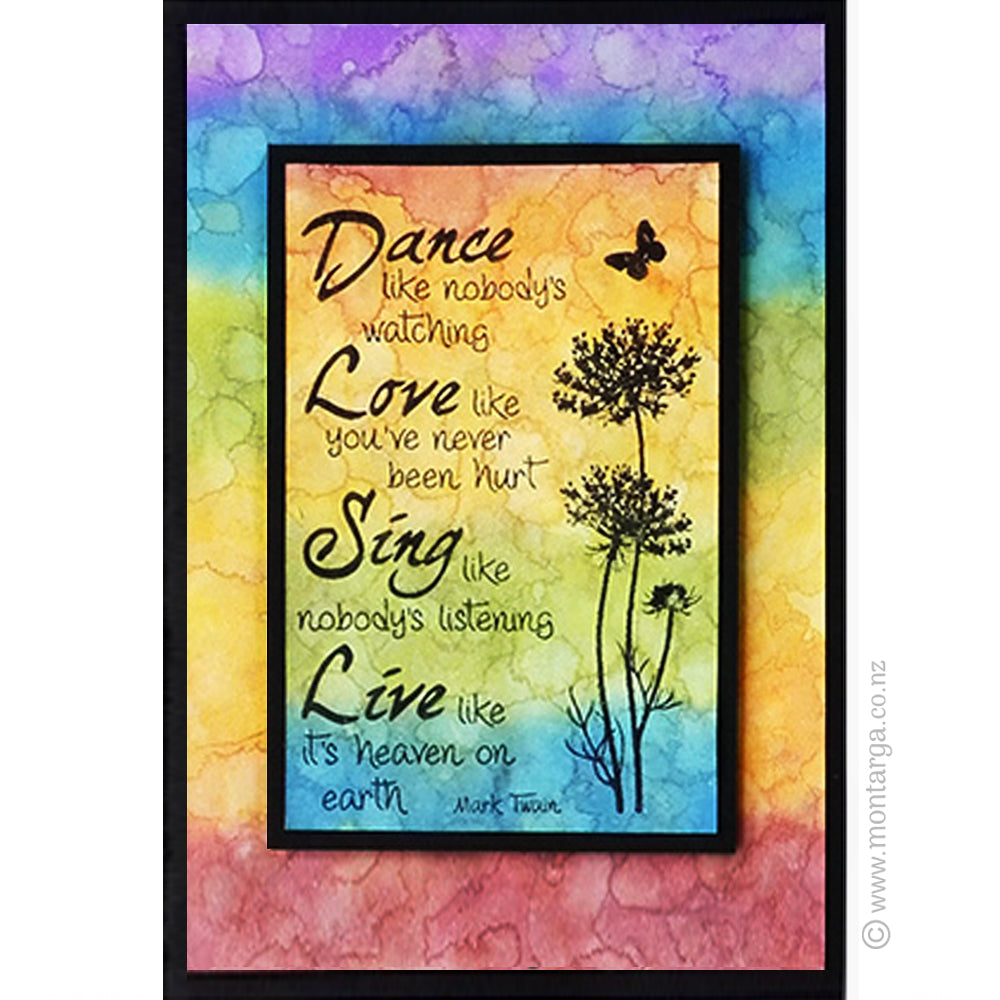 Card Sample - Rainbow Background, Dance Like Nobody's Watching