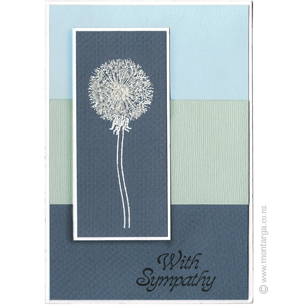 0322 B - With Sympathy Wording Rubber Stamp