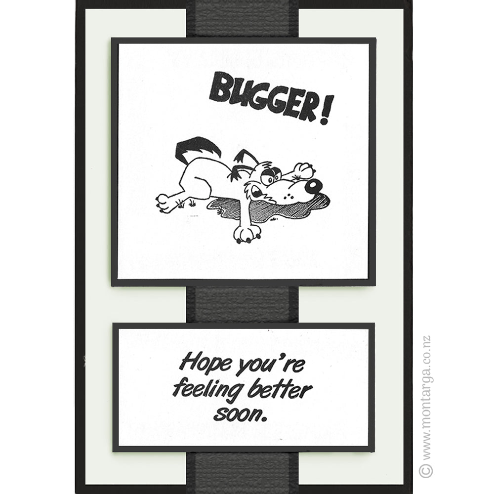 2804 B - Feeling Better Soon Wording Rubber Stamp