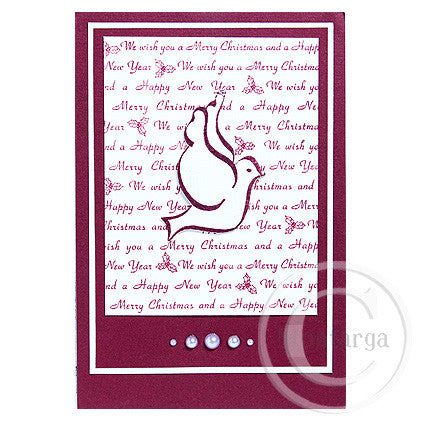 2172 I - Christmas Wording Background Rubber Stamp