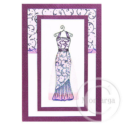 3369 GG - Swirls Background Rubber Stamp