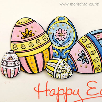 Card Sample - Easter - Colourful Easter Eggs