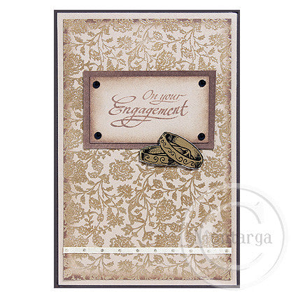 0368 A or B - Wedding Rings Rubber Stamps