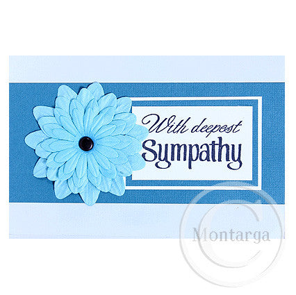 0339 E - Deepest Sympathy Wording Rubber Stamp