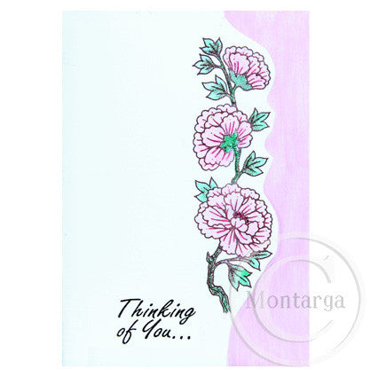 0308 B - Thinking of You Wording Rubber Stamp