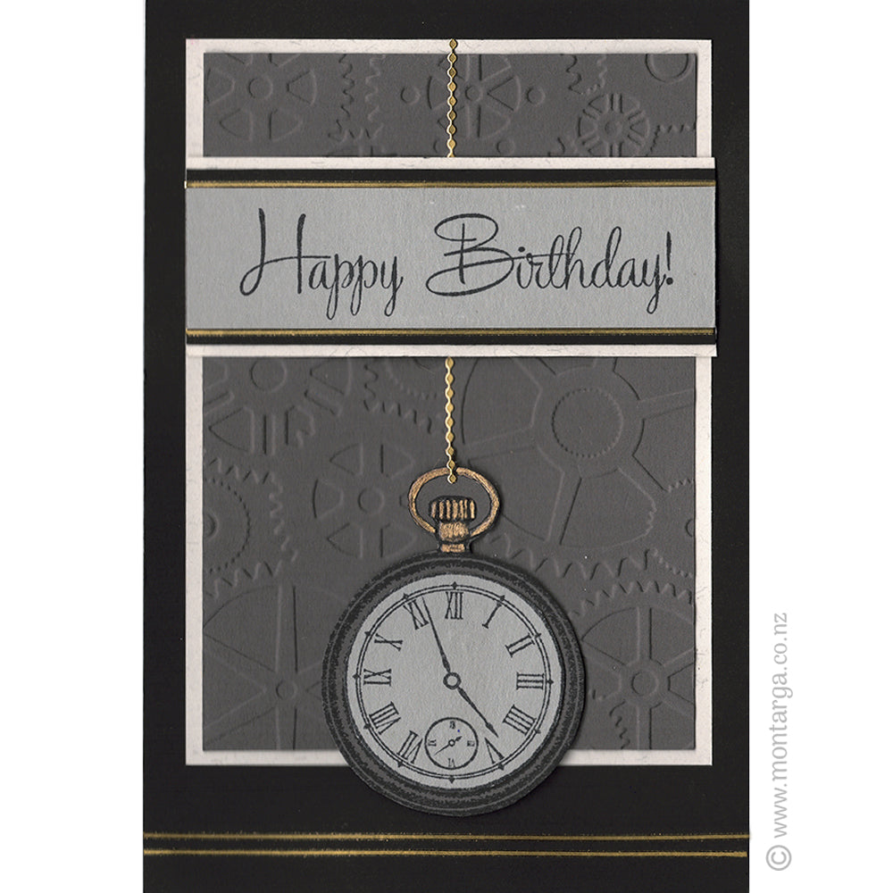 Card Sample - Pocket Watch - Grey