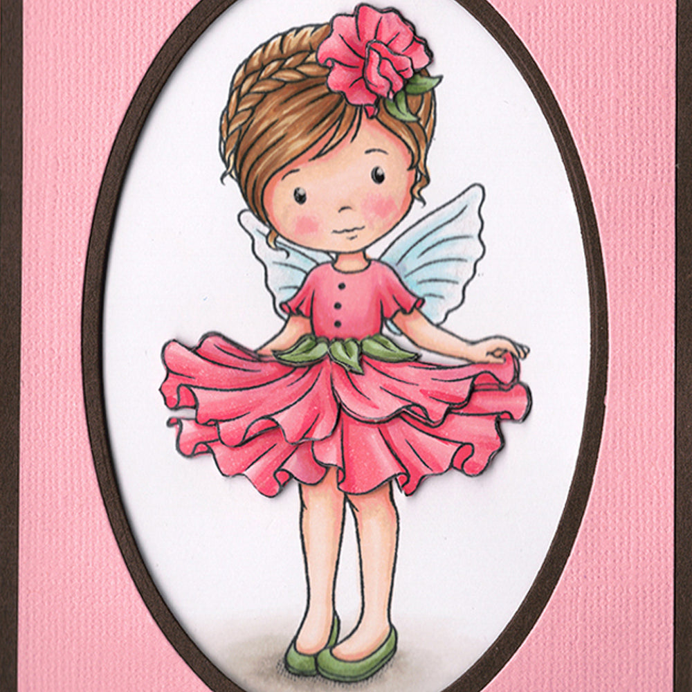 Card Sample - Little Miss Sweet Pea - Peach