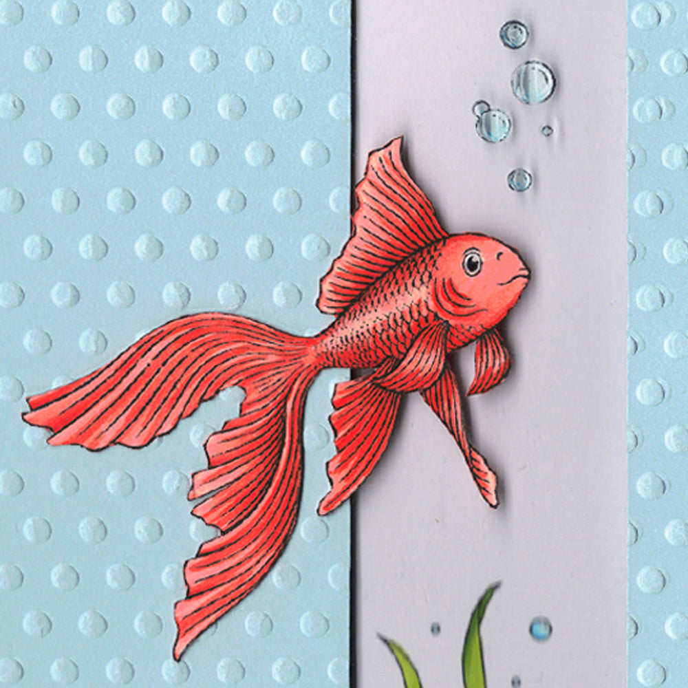 Card Sample - Floating Goldfish