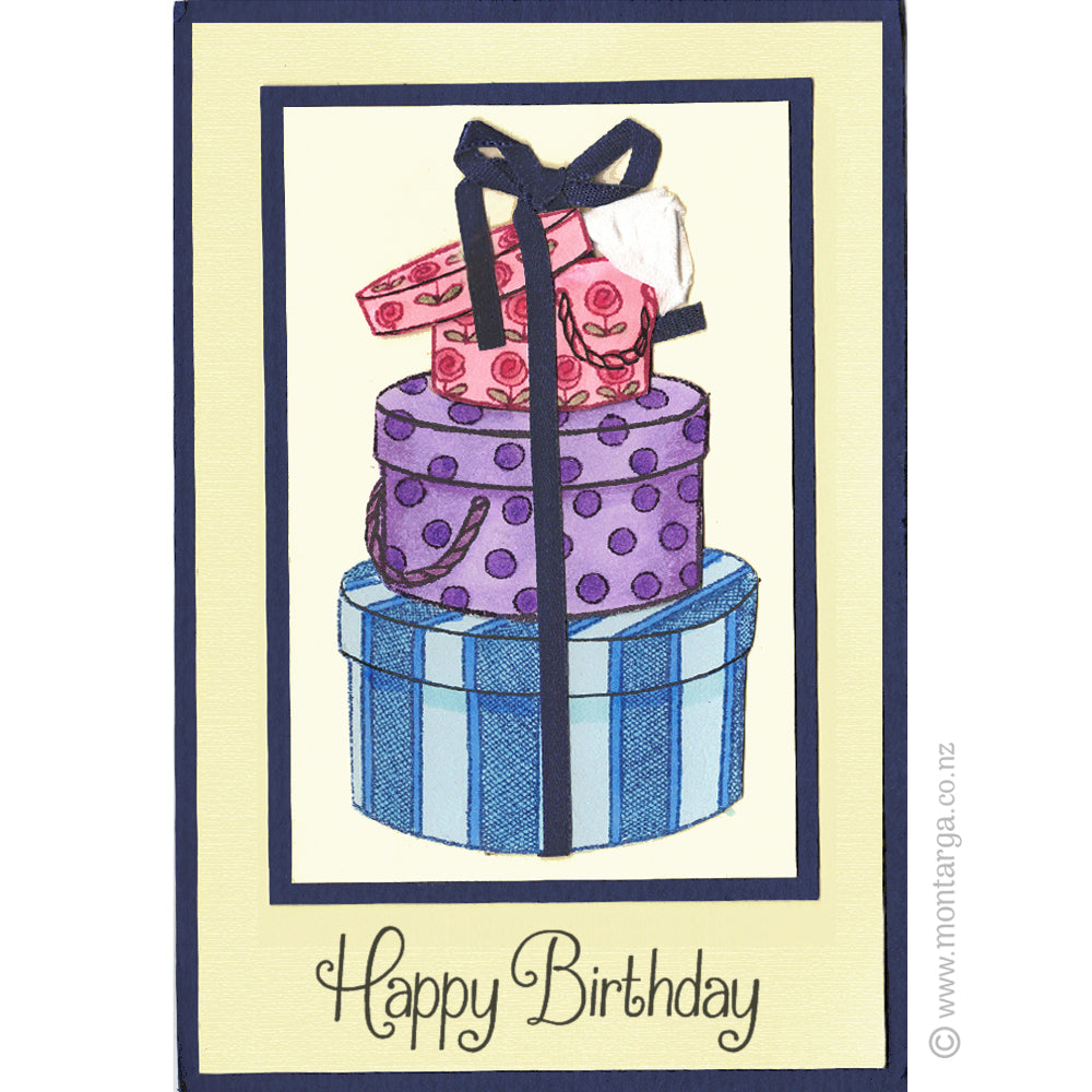 1656 E or GG - Hat Boxes Rubber Stamp