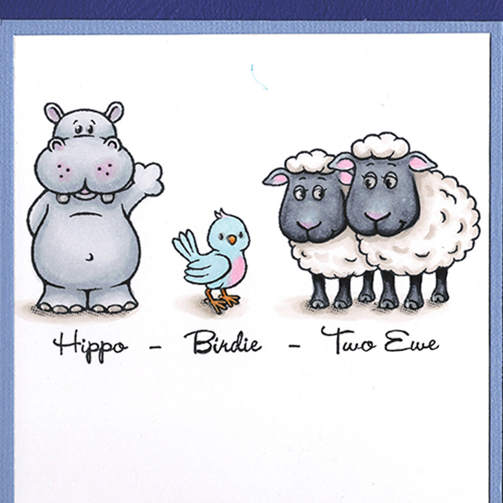 Card Sample - Hippo Birdie Two Ewe