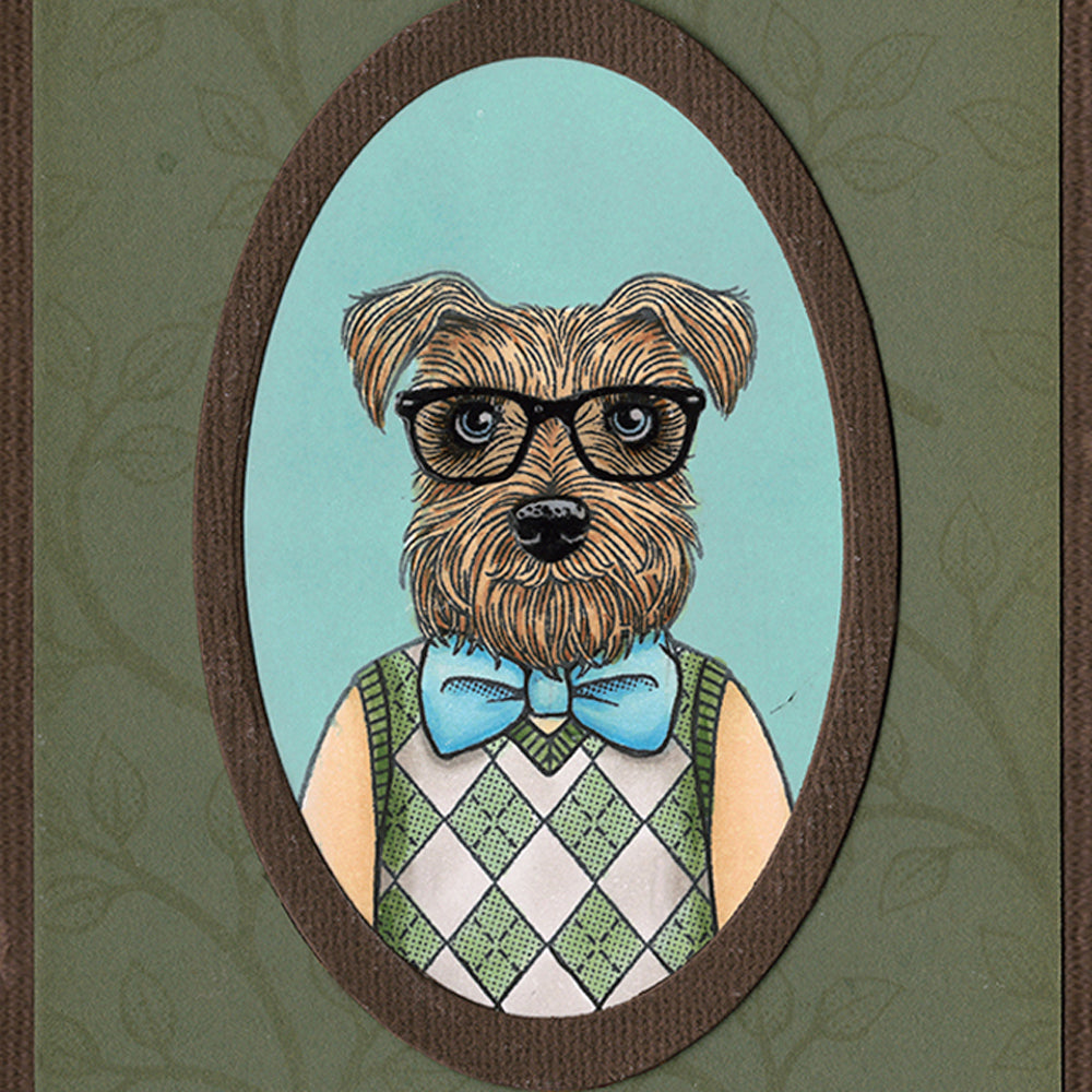 Card Sample - Hipster Dog Portrait