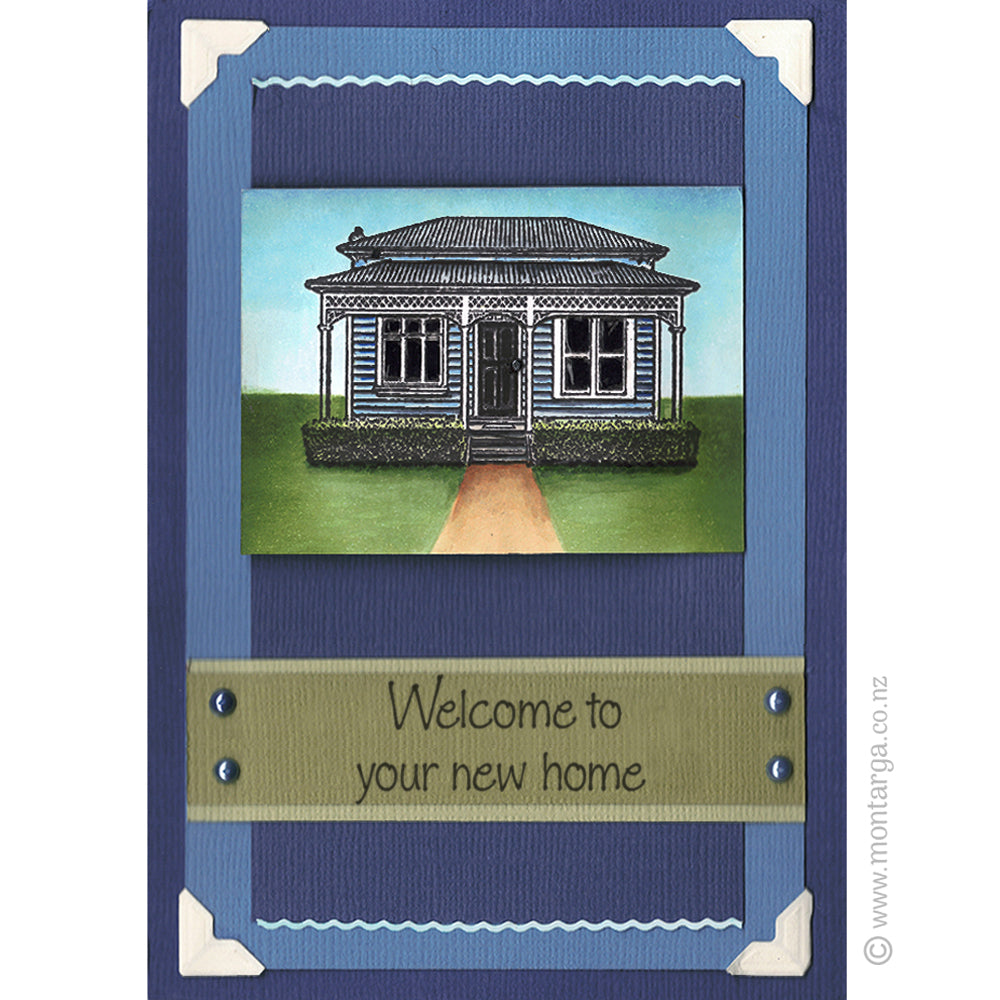 2741 B - Welcome Home Wording Rubber Stamp