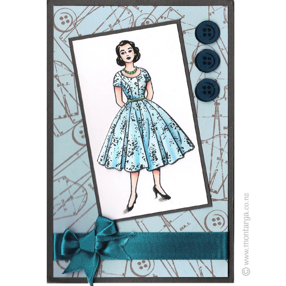 3818 FF - Sewing Pattern Rubber Stamp