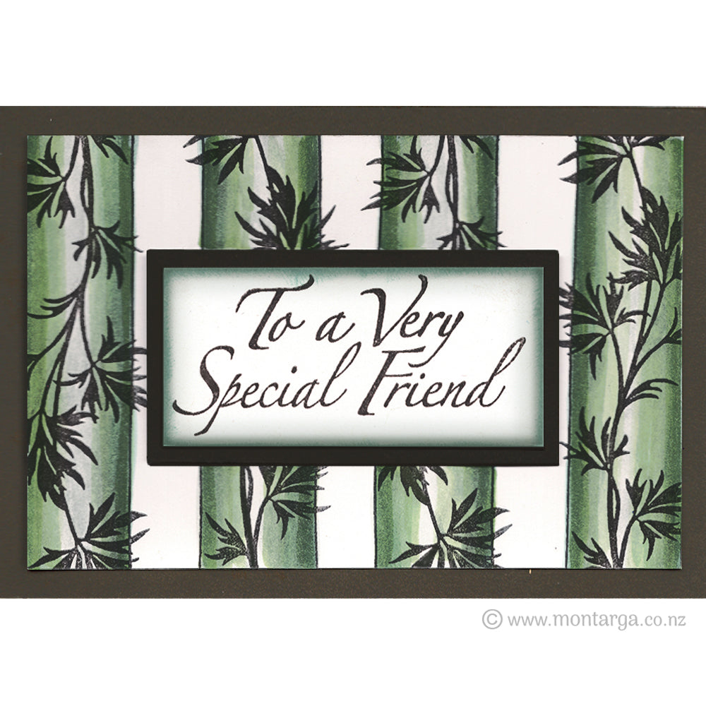 3018 FF - Special Friend Wording Rubber Stamp