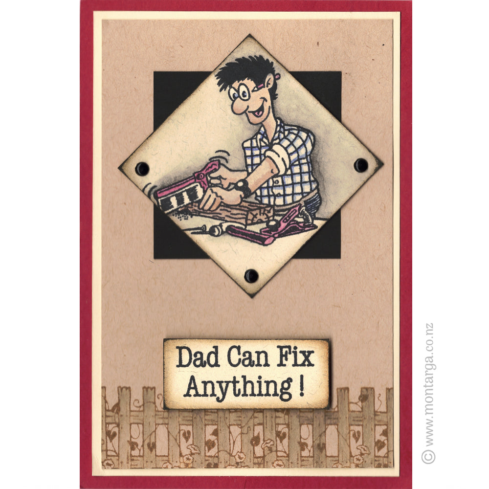 2634 G - Woodworking Man Tools Rubber Stamp