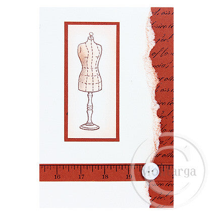 2652 BBB - Ruler Measurement Rubber Stamp
