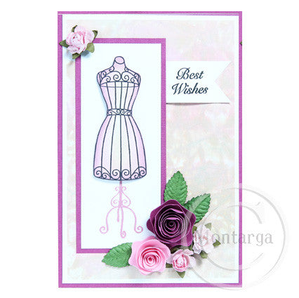 2746 A - Mini Best Wishes Wording Rubber Stamp