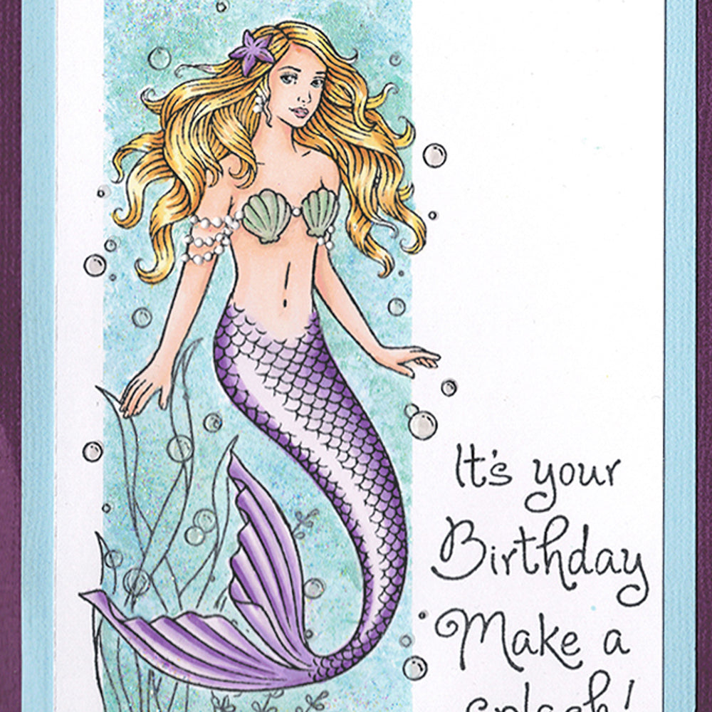 Card Sample - Mermaid - Blue/Purple