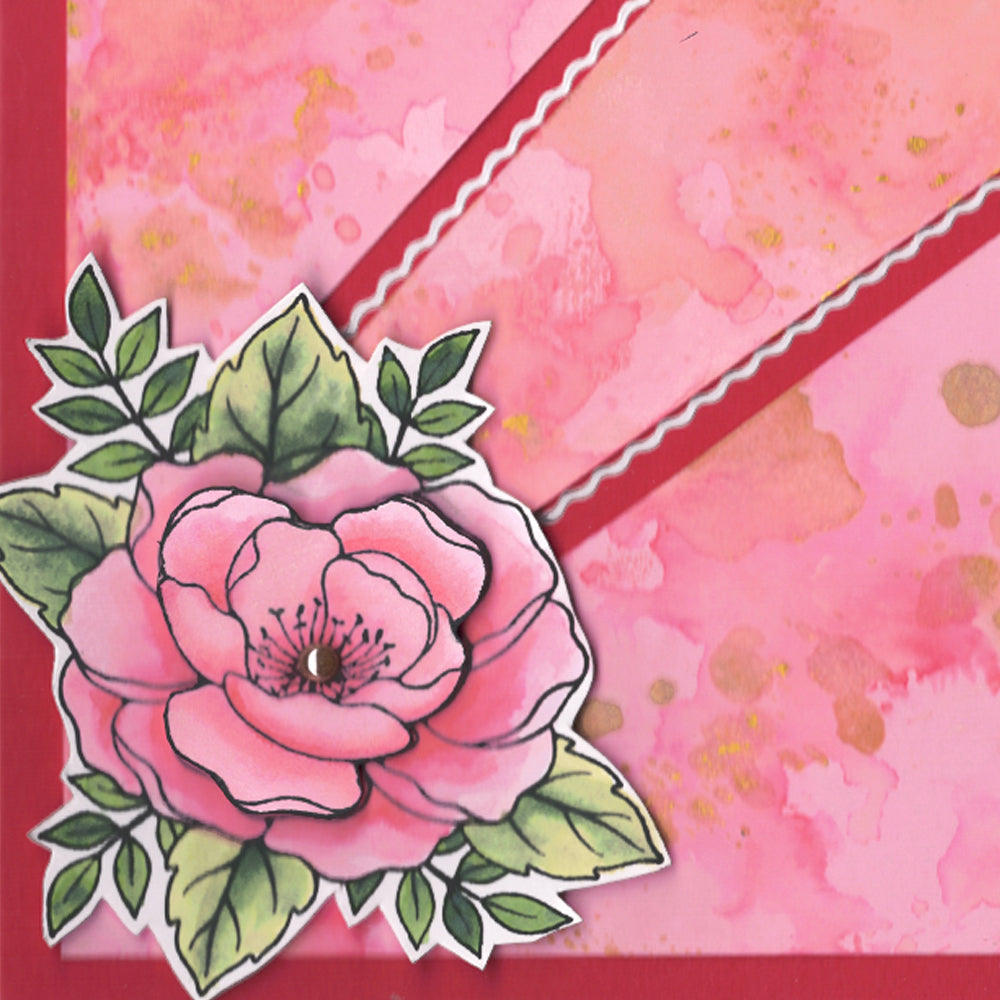 Card Sample - Mother's Day - Peach Flower