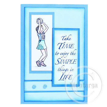 2679 BB - Netball Player Rubber Stamp