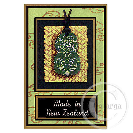 3358 G - Woven Flax Rubber Stamp