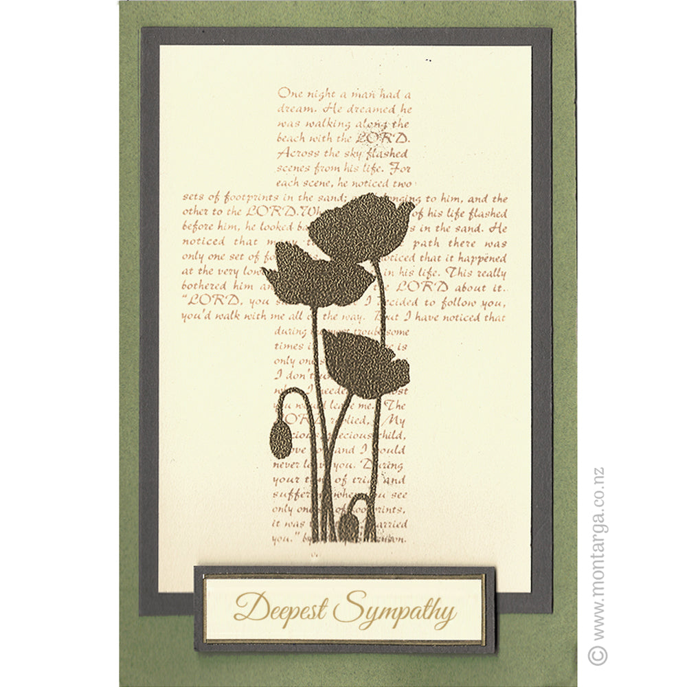 2756 B - Deepest Sympathy Wording Rubber Stamp