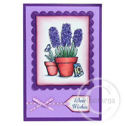 2746 A - Mini Best Wishes Wording Rubber Stamp