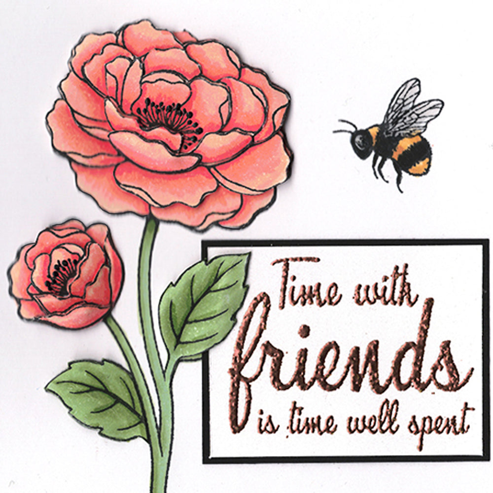 Card Sample - Apricot Rose