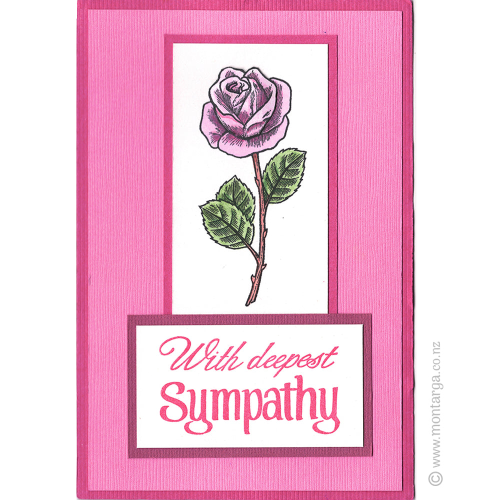 0339 E - Deepest Sympathy Wording Rubber Stamp