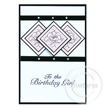 3266 FFF - Flowers On Branch Rubber Stamp