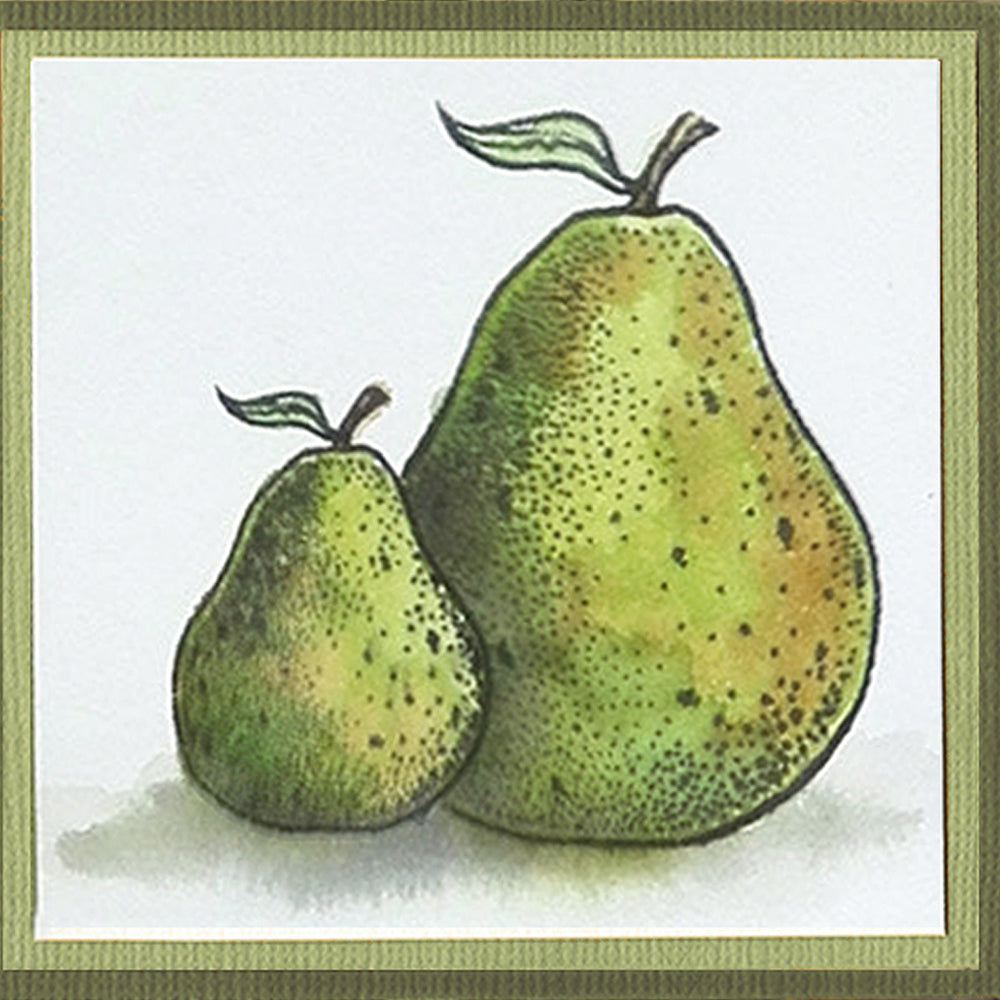 Card Sample - Watercolour Pears