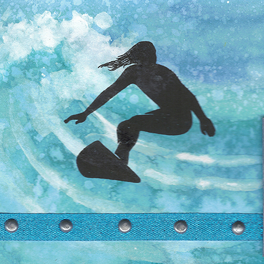 Card Sample - Surfer - Blue Wave