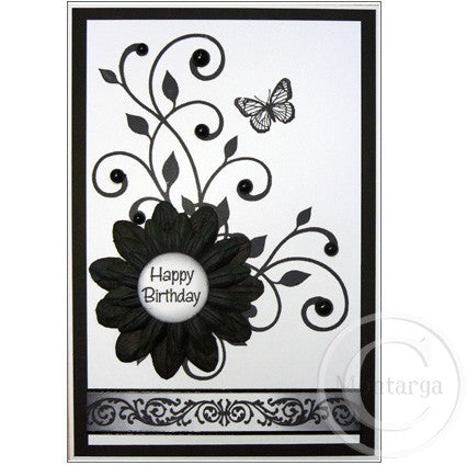 3395 BBB - Swirl Pattern Rubber Stamp