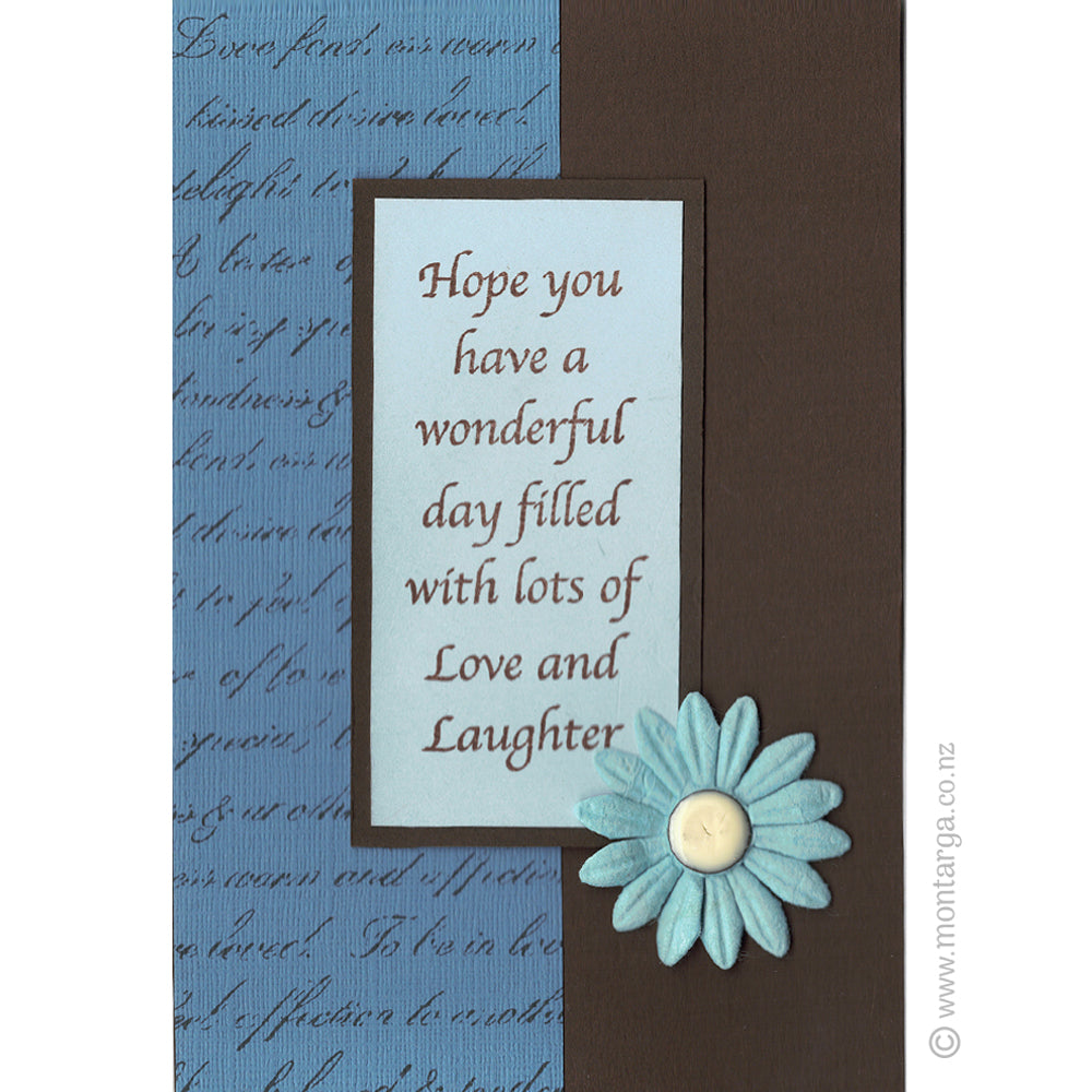2948 FF - Wonderful Day Wording Rubber Stamp