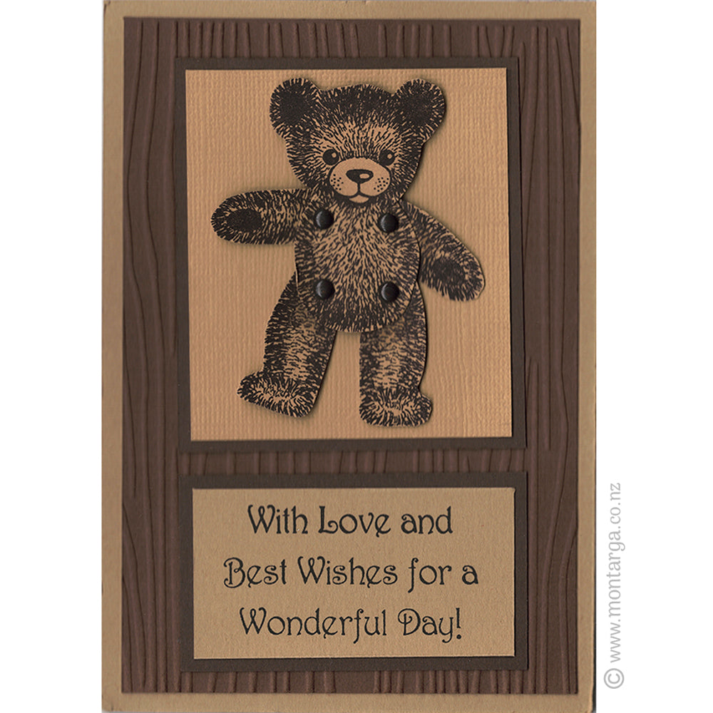 0241 E - With Love, Best Wishes Wording Rubber Stamp