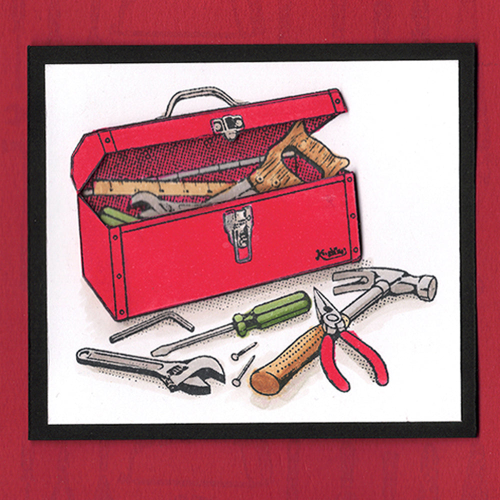 Card Sample - Father's Day - Red Toolbox
