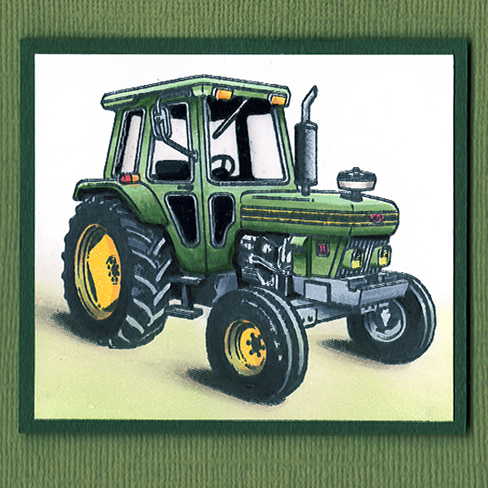 Card Sample - Tractor - Green