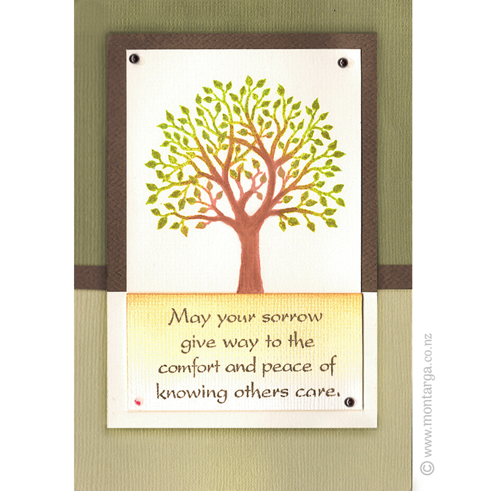 2827 E - May Your Sorrow, Sympathy Wording Rubber Stamp