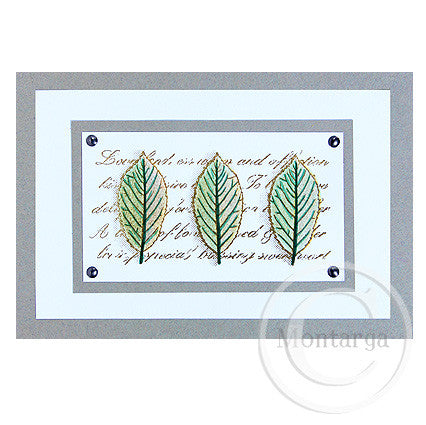 3361 FF or GG - Three Leaves Rubber Stamps